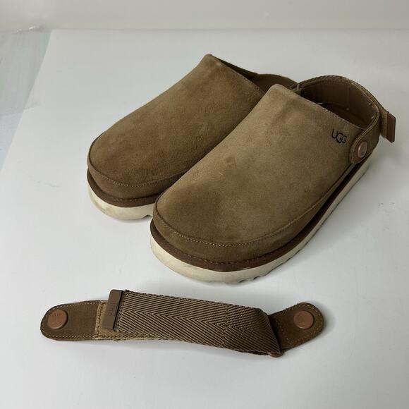 UGG Tan Suede Mules with Strap - Picture 3 of 10